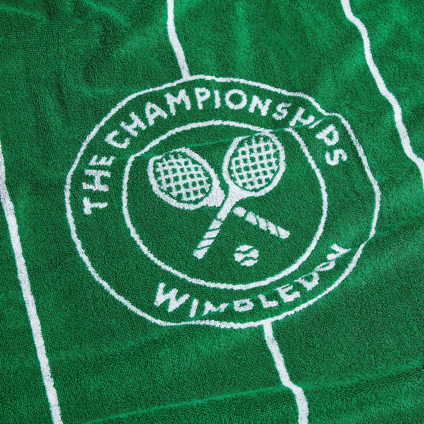Wimbledon 100% Cotton 525 GSM Jacquard Champions Bath Towel - Green