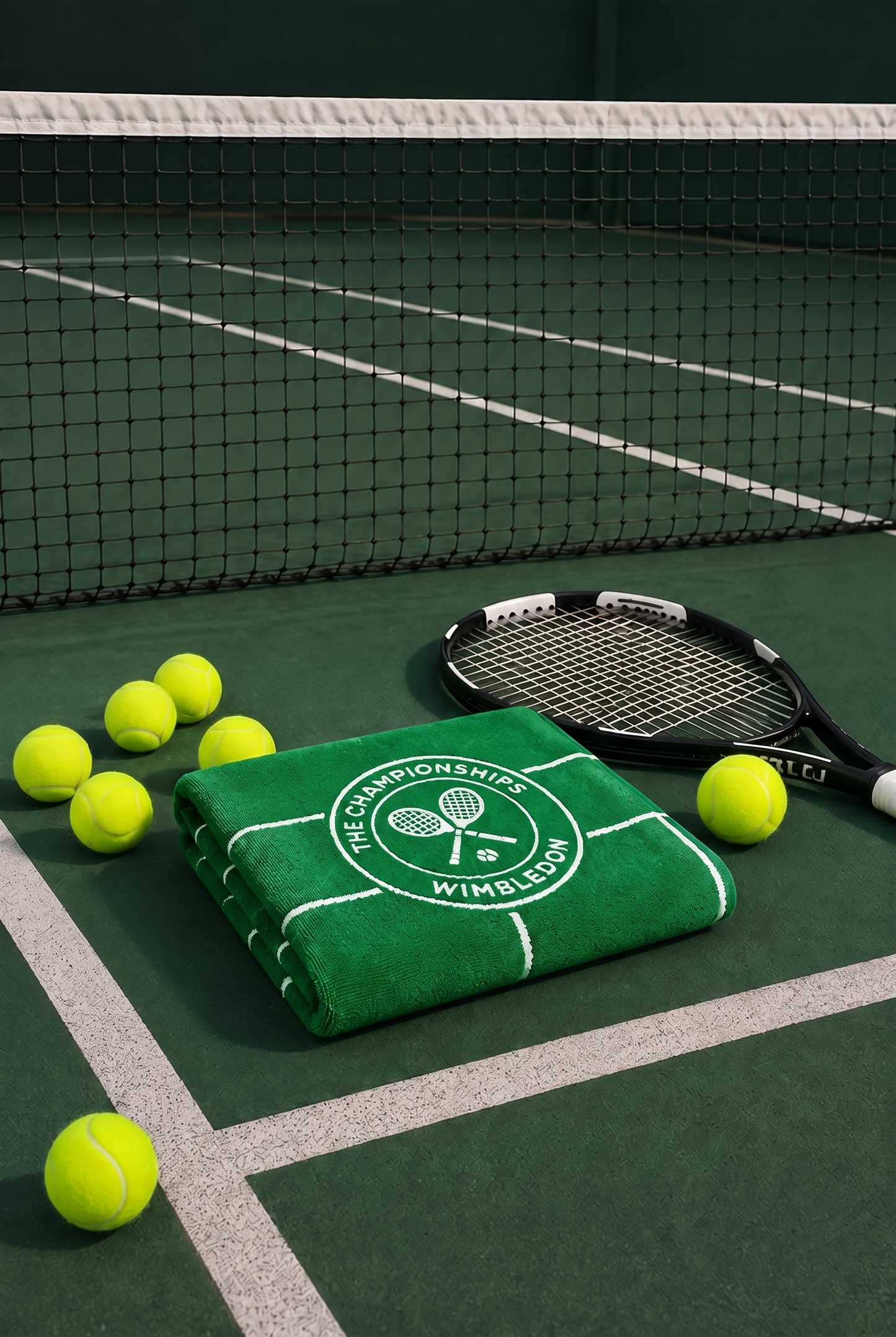 Wimbledon 100% Cotton 525 GSM Jacquard Champions Bath Towel - Green