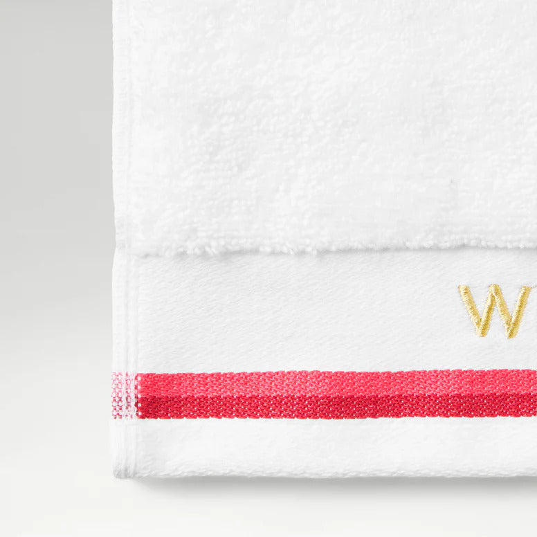 Wimbledon 100% Cotton 420 GSM Dobby Sports Bath towel - Strawberry