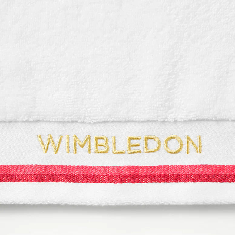 Wimbledon 100% Cotton 420 GSM Dobby Sports Bath towel - Strawberry