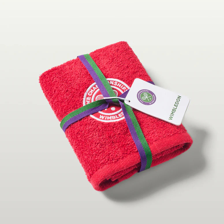 Wimbledon 100% Cotton 520 GSM Dobby Plain Sports Hand Towel - Strawberry