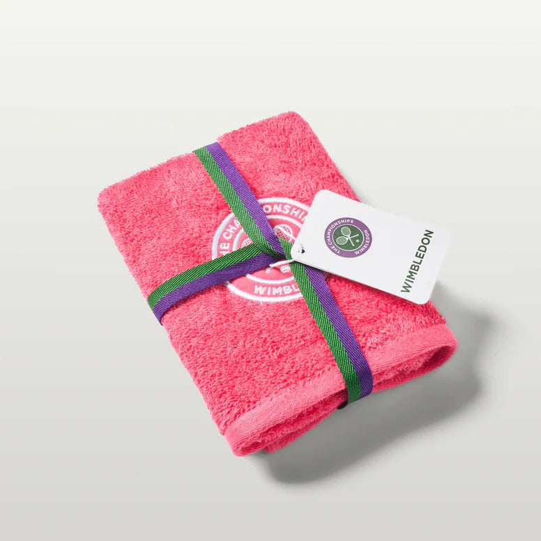 Wimbledon 100% Cotton 520 GSM Dobby Plain Sports Hand Towel - Pink