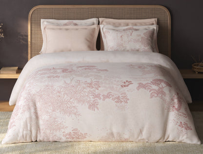 Spaces Sierra Light Blush Floral 100% Hygro Cotton Large Bedsheet with 4 Pillow Covers - 108 x 108 Inches