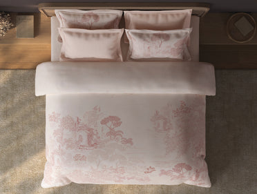 Spaces Sierra Light Blush Floral 100% Hygro Cotton 210 TC Large Bedsheet with 4 Pillow Covers - 108 x 108 Inches