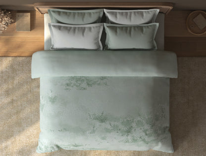 Spaces Sierra Pale Aqua Floral 100% Hygro Cotton 210 TC Double Quilt, 88 x 106 Inches