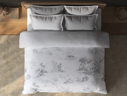 Spaces Sierra Lucent White Floral 100% Hygro Cotton 210 TC Double Quilt, 88 x 106 Inches