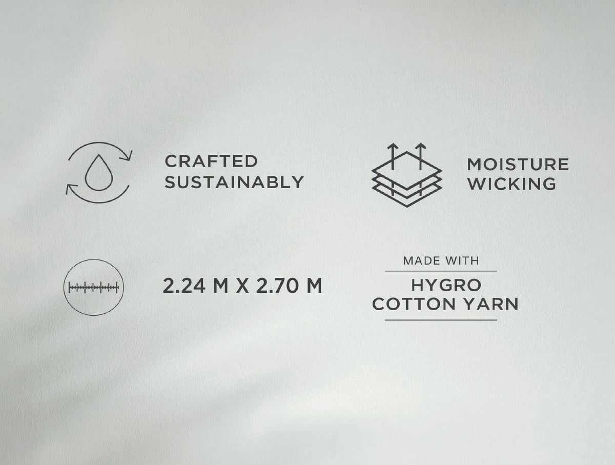 Spaces Sierra Lucent White Floral 100% Hygro Cotton 210 TC Double Quilt, 88 x 106 Inches