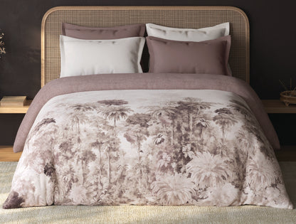 Spaces Sierra Taupe Floral 100% Hygro Cotton 210 TC Double Quilt - 88 x 106 Inches