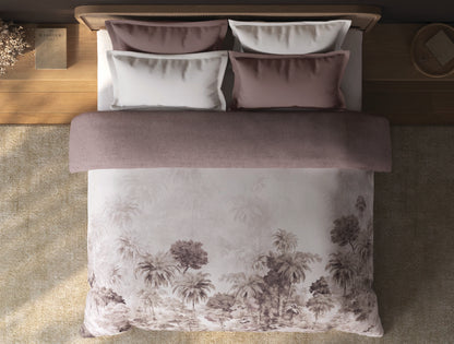 Spaces Sierra Taupe Floral 100% Hygro Cotton 210 TC Double Quilt - 88 x 106 Inches