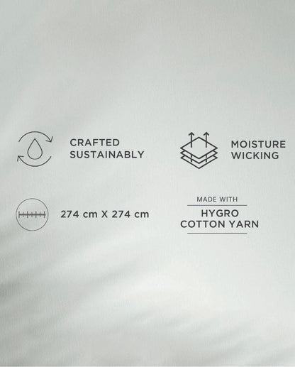 Spaces Sierra Light Yellow Floral 100% Hygro Cotton 210 TC Large Bedsheet with 4 Pillow Covers - 108 x 108 Inches