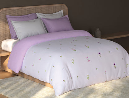 Spaces Sierra Light Pink Floral 100% Hygro Cotton 210 TC Double Quilt - 88 x 106 Inches