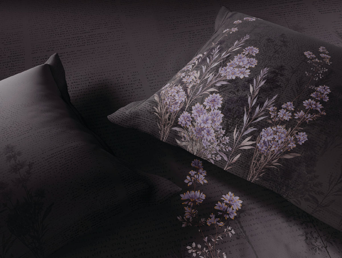 Spaces Avaris Coffee Quartz Floral 100% Cotton 210 TC Double Bedsheet with 2 Pillow Covers - 108 x 108 Inches