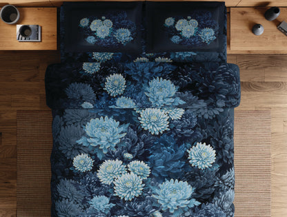 Spaces Avaris Dark Green Floral 100% Cotton 210 TC Double Bedsheet with 2 Pillow Covers - 108 x 108 Inches