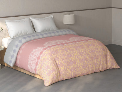 Spaces Fiora Blush Ornate 100% Cotton Double Quilt Blanket - 88 x 106 Inches
