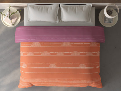 Spaces Fiora Rust Geometric 100% Cotton Double Quilt Blanket - 88 x 106 Inches