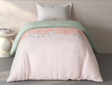 Spaces Fiora Light Pink Floral 100% Cotton Single Quilt - 59 x 86 Inches