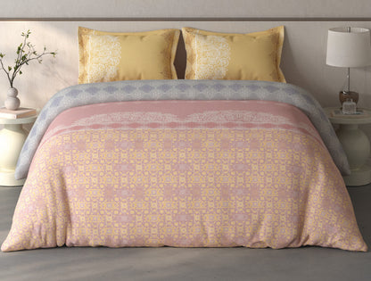 Spaces Fiora Blush Ornate 100% Cotton Bedding Set - 108 x 108 Inches