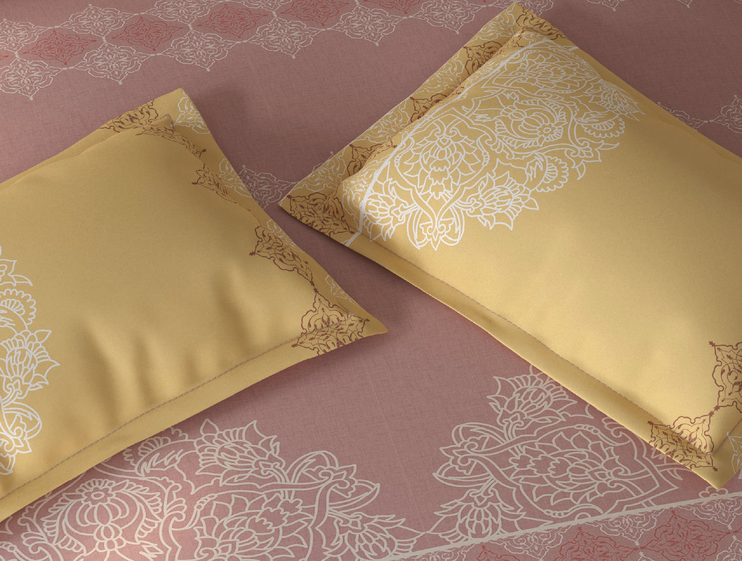 Spaces Fiora Blush Ornate 100% Cotton Bedding Set - 108 x 108 Inches