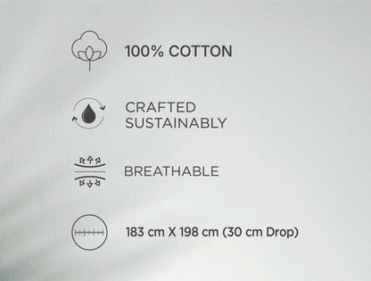Spaces Fiora Blush Ornate 100% Cotton King Fitted Sheet with 2 Pillow Covers - 72 x 78 Inches