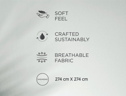 Spaces Riviera Red Floral 100% Cotton Crafted Comfort Large Bedsheet with 4 Pillow Covers - 108 x 108 Inches