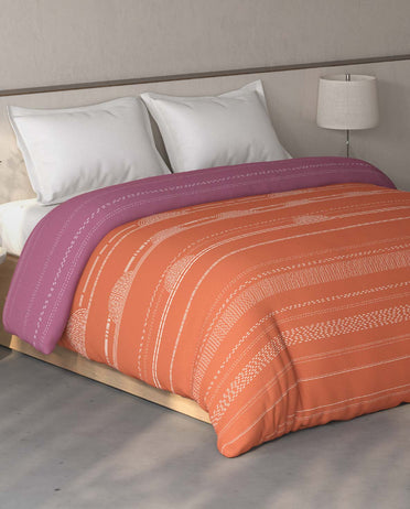 Spaces Fiora 100% Cotton Geometric Rust Double Quilt - 88 x 106 Inches