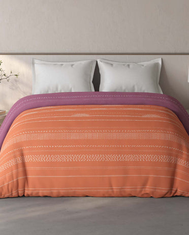 Spaces Fiora 100% Cotton Geometric Rust Double Quilt - 88 x 106 Inches