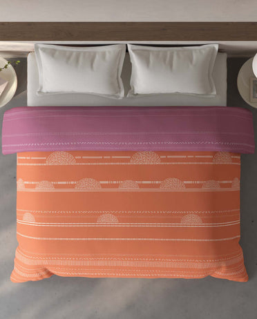 Spaces Fiora 100% Cotton Geometric Rust Double Quilt - 88 x 106 Inches