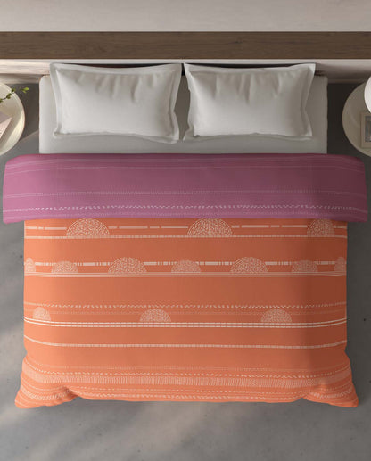 Spaces Fiora 100% Cotton Geometric Rust Double Quilt - 88 x 106 Inches