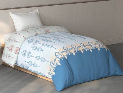 Spaces Fiora Light Yellow Ornate 100% Cotton Single Quilt Blanket - 59 x 85 Inches