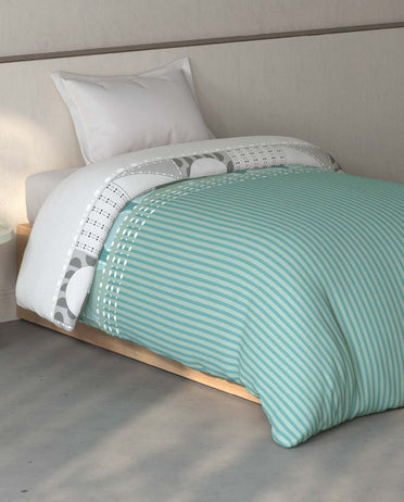 Spaces Fiora Light Green Ornate 100% Cotton 144 TC Single Quilt Blanket - 59 x 85 Inches