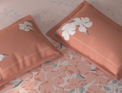 Spaces Fiora Light Pink Floral 100% Cotton Bedding Set - 108 x 108 Inches