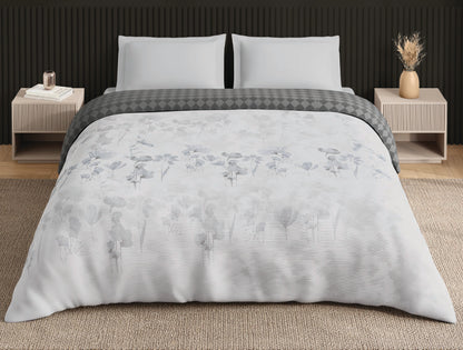 Spaces Neo White Floral 100% Cotton Double Quilt - 88 x 106 Inches