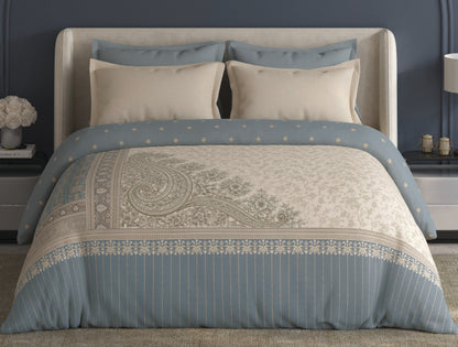 Spaces Meraki Cream Floral 100% Cotton 300 TC Double Quilt - 88 x 106 Inches