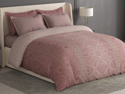 Spaces Meraki Blush Floral 100% Cotton 300 TC Double Quilt - 88 x 106 Inches