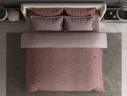 Spaces Meraki Blush Floral 100% Cotton 300 TC Double Quilt - 88 x 106 Inches
