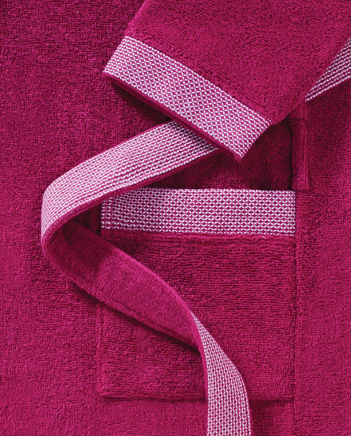 Spaces Hygro Cotton 400 GSM Sangria Solid Dobby Large Bath Robe