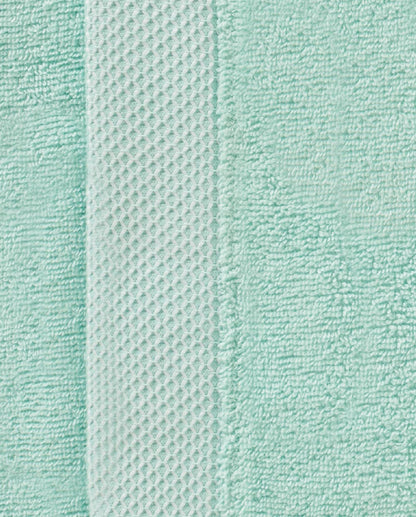 Spaces Hygro Cotton 400 GSM Aqua Green Solid Dobby X-Large Bath Robe