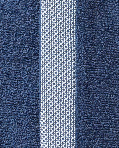 Spaces Hygro Cotton 400 GSM Midnight Blue Solid Dobby X-Large Bath Robe