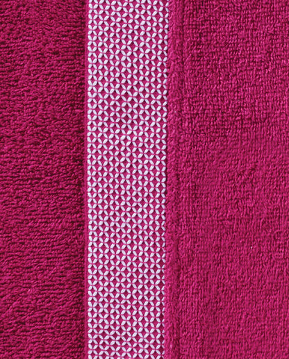 Spaces Hygro Cotton 400 GSM Sangria Solid Dobby X-Large Bath Robe