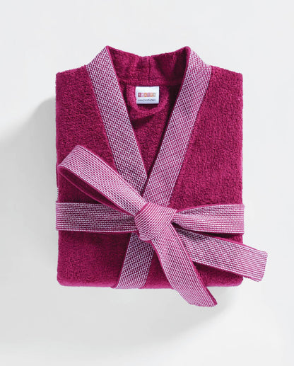 Spaces Hygro Cotton 400 GSM Sangria Solid Dobby X-Large Bath Robe