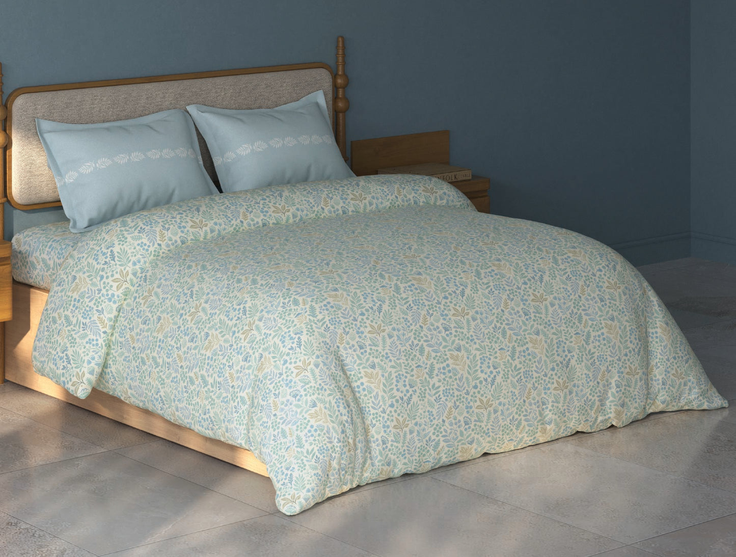 Spaces Aurum Cream Floral PolyCotton Double Bedsheet with 2 Pillow Covers - 88 x 100 Inches