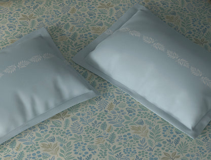 Spaces Aurum Cream Floral PolyCotton Double Bedsheet with 2 Pillow Covers - 88 x 100 Inches