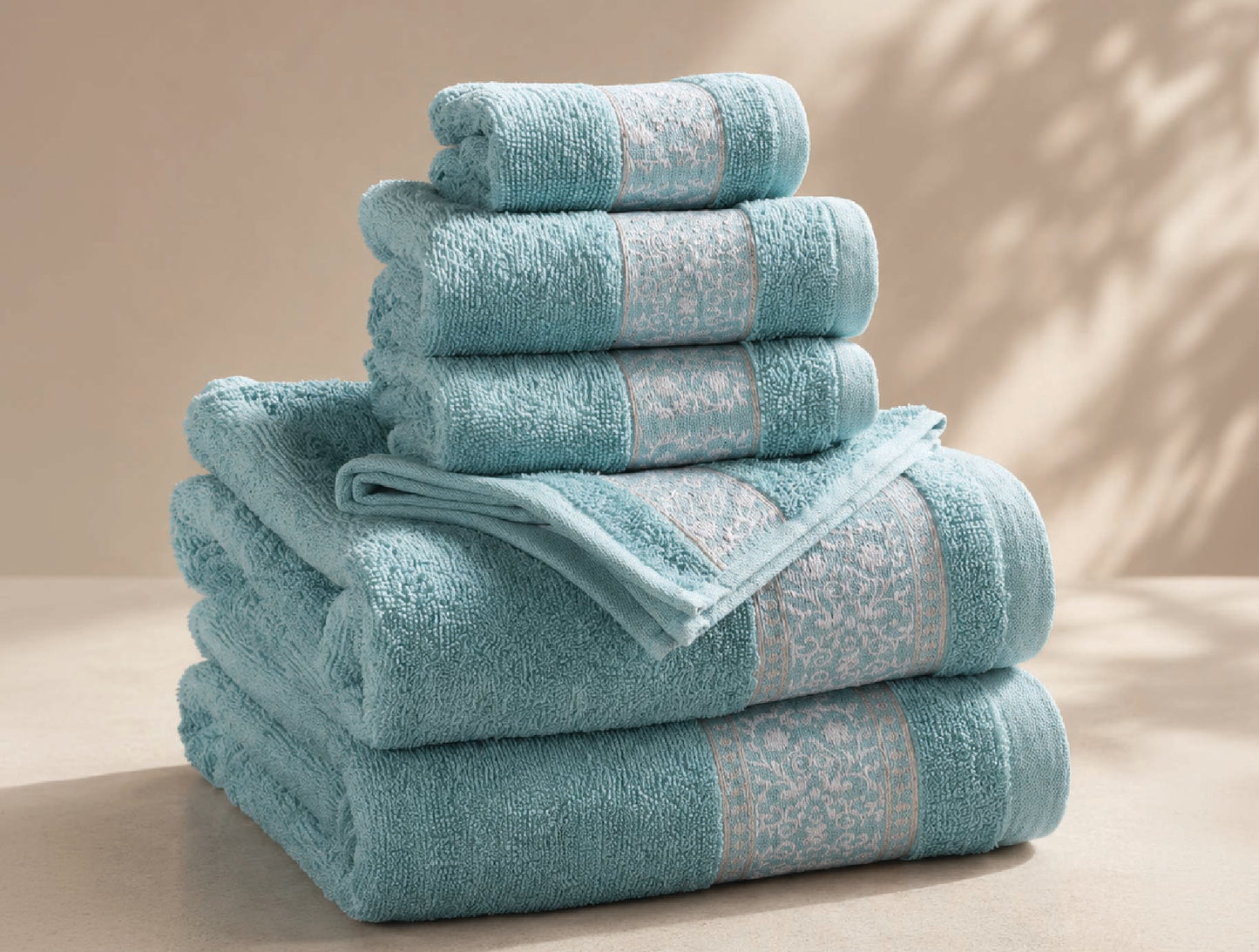 Spaces Tvara Tourmaline Solid 100% Cotton 400 GSM Towel Combo - 28 x 55 Cm
