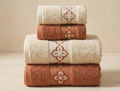 Spaces Aurum Sierra Solid 100% Cotton 400 GSM Towel Combo - 28 x 55 Inches
