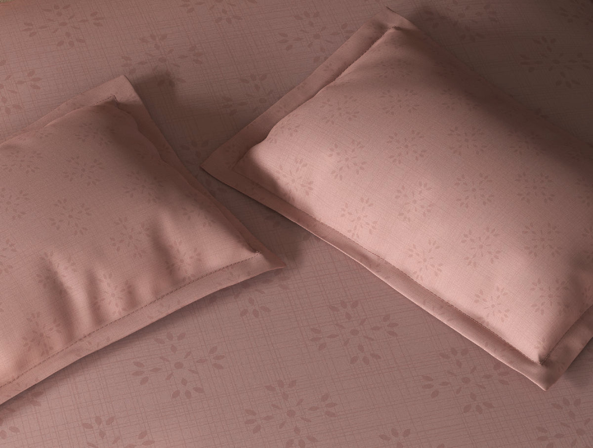 Spaces Avira Dusty Pink Ornate Microfiber Double Quilt - 88 x 106 Inches