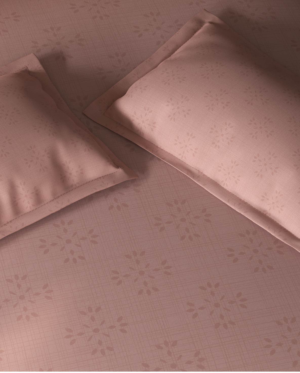 Spaces Avira Dusty Pink Ornate Microfiber Double Quilt - 88 x 106 Inches