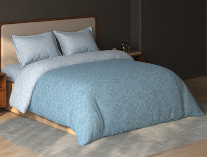 Spaces Avira Ether Ornate Microfiber Double Quilt - 88 x 106 Inches