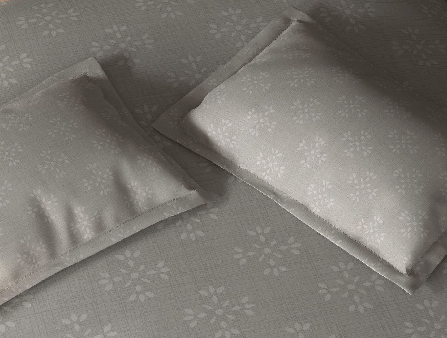 Spaces Avira Silver Lining Ornate Microfiber Double Quilt - 88 x 106 Inches