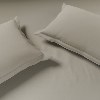 Solid Light Grey Solid King Size Bedsheet - Eminence By Spaces