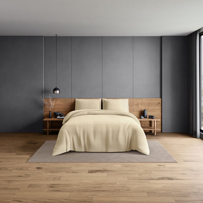 Elegance 100% Cotton Large Bedsheet, 300 TC, Ornate, Light Brown